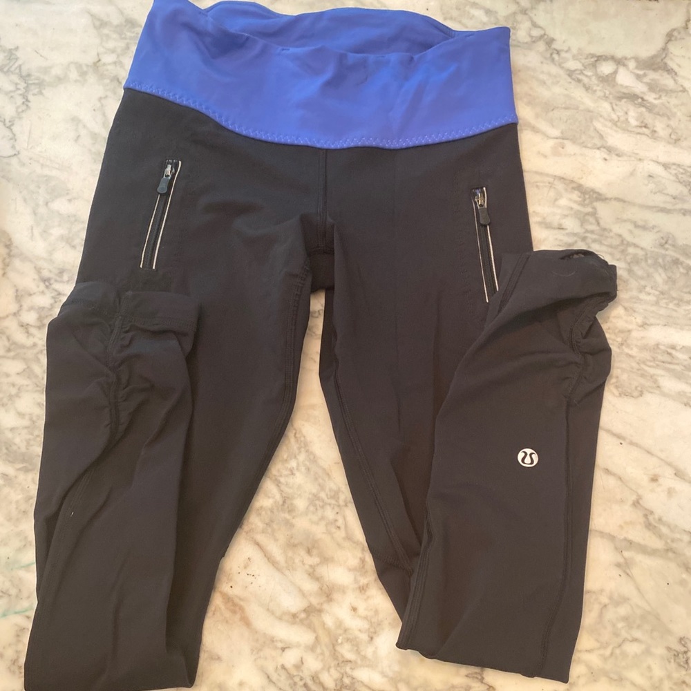 Lululemon Zippered running tights size 4
